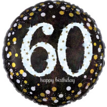 AMSCAN Folienballon Happy Birthday 60 Sparkling 43cm D.
