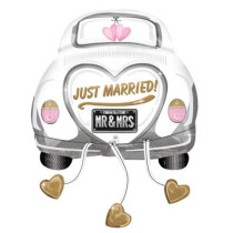 AMSCAN Folienballon Hochzeit Auto Just married