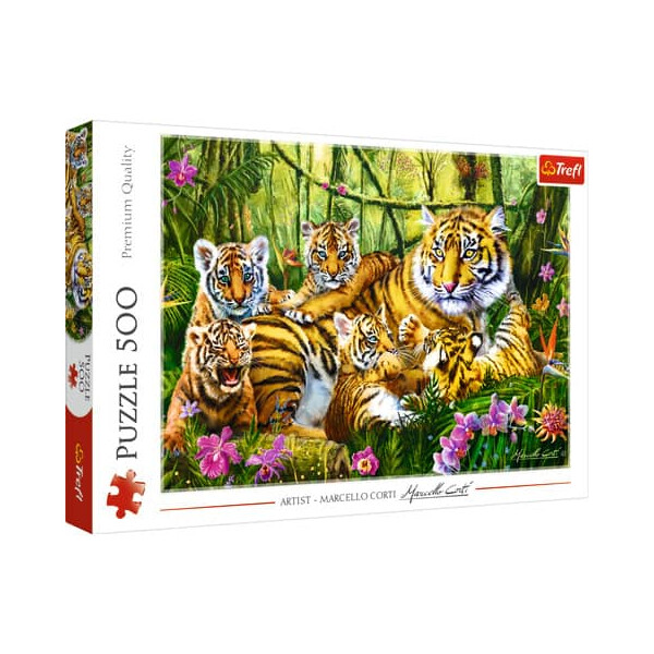 TREFL Puzzle Tiger Familie 500 Teile