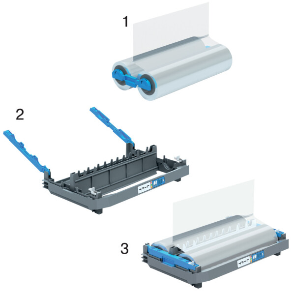 GBC Ersatz-Laminierfolienrolle f&uuml;r nachf&uuml;llbare Folienkassette, 75 &micro;m, 56,4 m, glasklar 4410026
