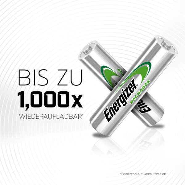 ENERGIZER Batterie Akku Universal, HR03 AAA Micro, NiMH 500mAh, 4 St&uuml;ck E301375704