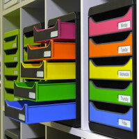 EXACOMPTA Schubladenbox BIG-BOX PLUS 5 offeneLaden, harlekin 309798D