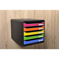 EXACOMPTA Schubladenbox BIG-BOX PLUS 5 offeneLaden, harlekin 309798D