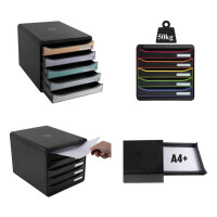 EXACOMPTA Schubladenbox BIG-BOX PLUS 5 offeneLaden, harlekin 309798D