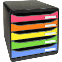 EXACOMPTA Schubladenbox BIG-BOX PLUS 5 offeneLaden, harlekin 309798D