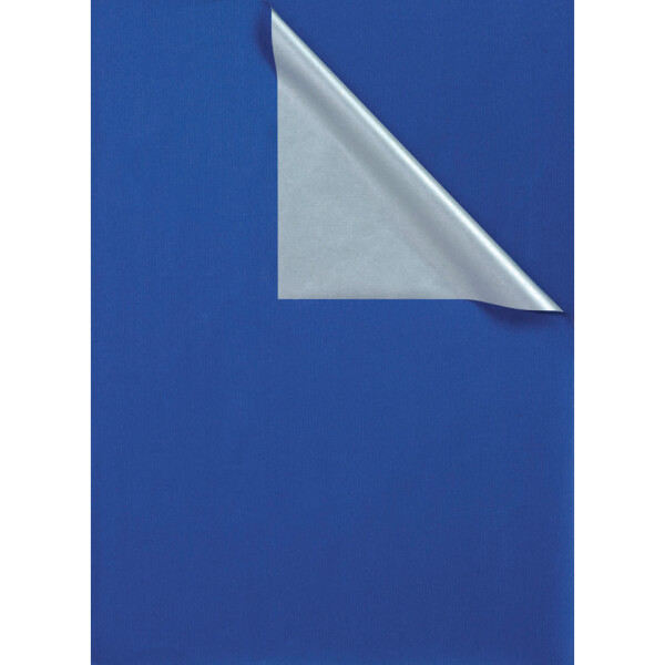 Z&Ouml;WIE Secare Rolle 2-Color Geschenkpapier, 70 cm x 250 m, silber blau