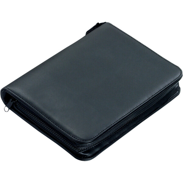 Alassio Ringbuchmappe Luino, A5, 4-Ring, Lederimitat schwarz 30006