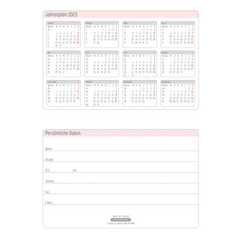Chronoplan Brieftaschenplaner A5 Kalendarium, 1 Monat 1 Seite, 2023, A5, weiß