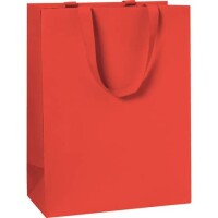 Geschenktragetasche Uni rot 30x23x13cm