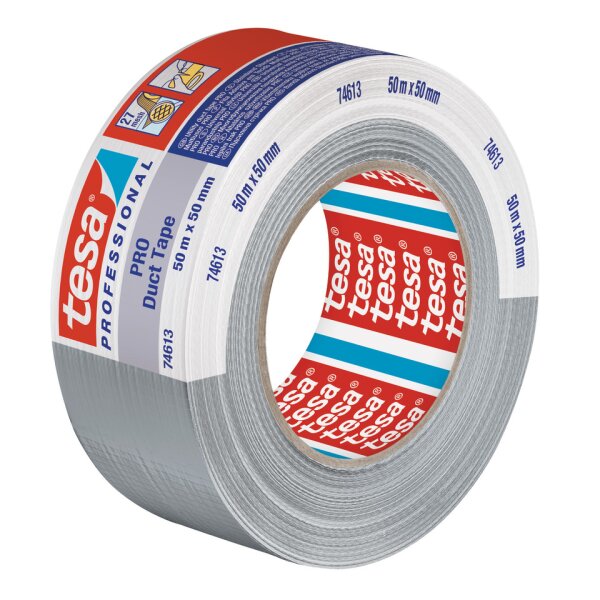 TESA Reparaturband PRO Duct Tape, 50mx50mm, silber 74613-00003-00