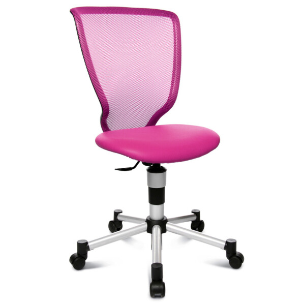TOPSTAR Drehstuhl Titan Junior, pink, Sicherheitsdoppelrollen für alle Böden
