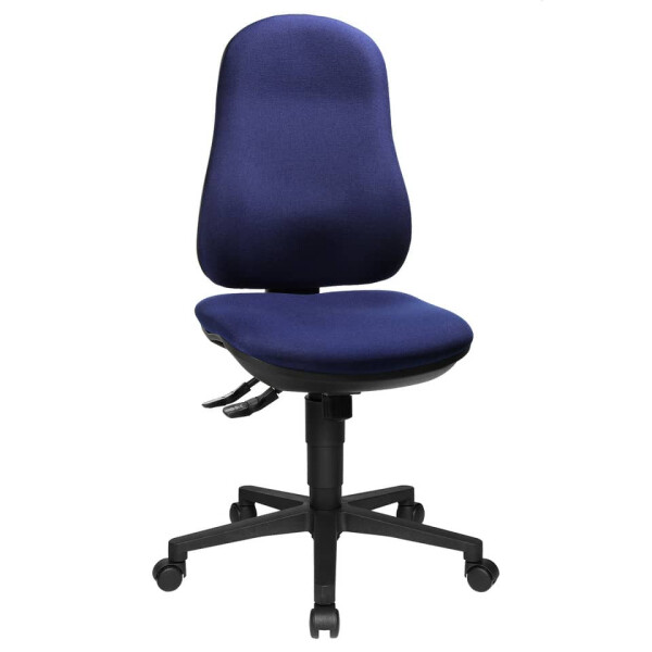 TOPSTAR Bürodrehstuhl Support SY ohne Armlehnen, royalblau, Sicherheitsdoppelrollen für alle Böden