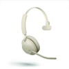 JABRA Jabra Evolve2 65 Headset, Mono, kabellos, beige, Bluetooth inkl. Link 380 USB-A
