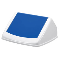DURABLE Papierkorb 40l Polypropylen weiß blau