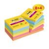 POST-IT Haftnotiz Super Sticky Notes Promotion Carnival Collection, 76 x 76 mm 12 x 90 Blatt