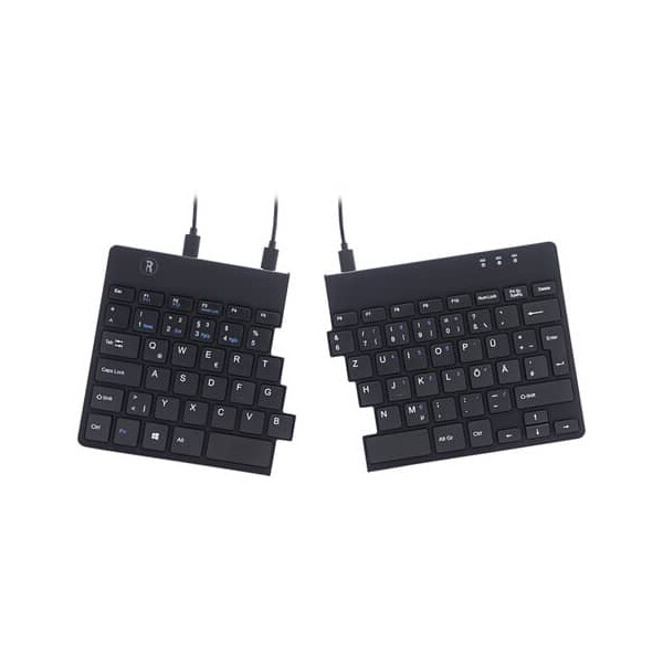 R-Go Tools Ergonomische Tastatur, Split Break, QWERTZ (DE), schwarz, kabelgebunden