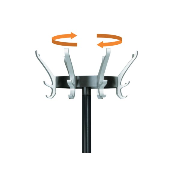 UNILUX Garderobenst&auml;nder CYPRES, schwarz 100340639