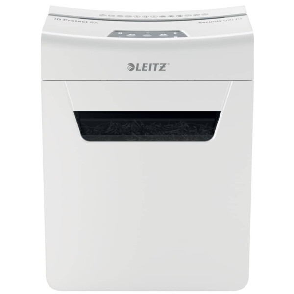 LEITZ Aktenvernichter IQ Protect Premium 8X P4, Partikelschnitt, 8 Blatt, weiß 8091-00-00