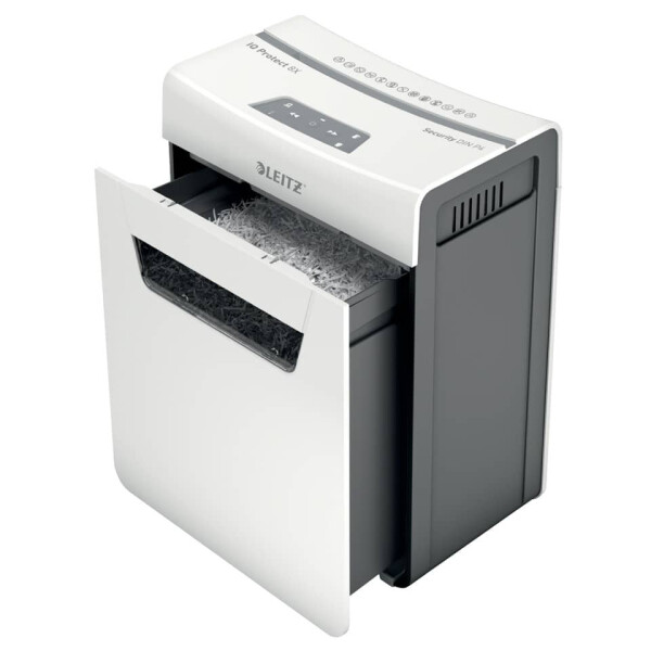 LEITZ Aktenvernichter IQ Protect Premium 8X P4, Partikelschnitt, 8 Blatt, weiß 8091-00-00