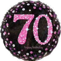 AMSCAN Folienballon Happy Birthday 70 pink Sparkling 43cm D.