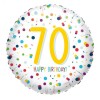 AMSCAN Folienballon Happy Birthday 70 Konfetti