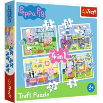 TREFL Puzzle 4 in 1 Peppa Pig 12,15,20,24 Teile