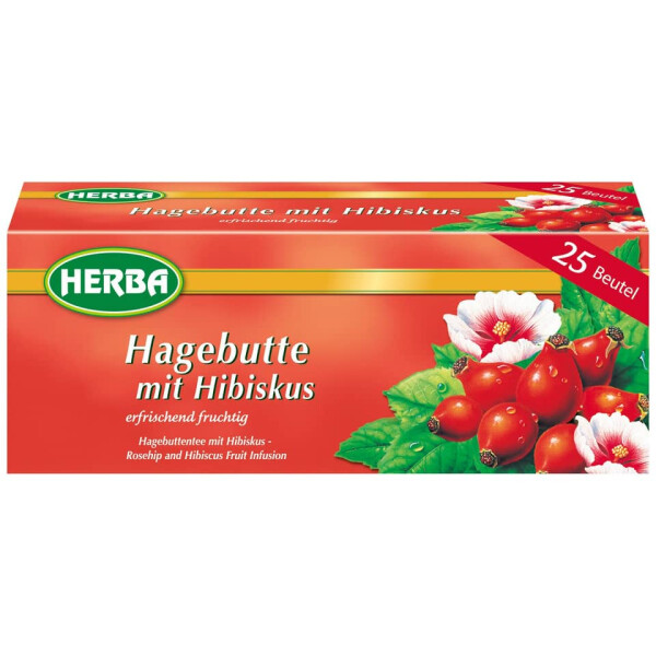 HERBA Tee Hagebutte mit Hibiskus 25 Beutel x 2,0 g | Kopierpapier.de HERBA Tee Hagebutte mit Hibiskus 25 Beutel x 2,0 g | Kopierpapier.de