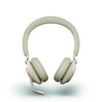 JABRA Jabra Evolve2 65 Headset, Stereo, kabellos, Bluetooth, beige inkl. Link 380 USB-A