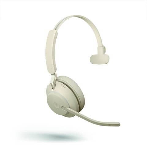 JABRA Headset Evolve2 65 MS Mono+Link 380, kabellos, bluetooth, USB-C, beige