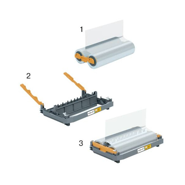 GBC Ersatz-Laminierfolienrolle f&uuml;r nachf&uuml;llbare Folienkassette, 125 mic, 34,4 m, glasklar