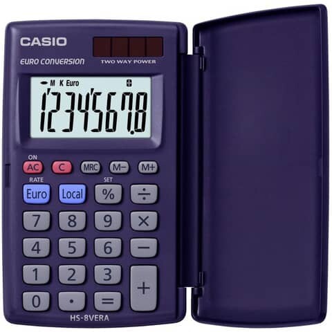 CASIO Taschenrechner 8-stellig d`blau