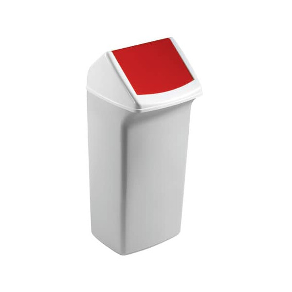 DURABLE Papierkorb 40l Polypropylen weiß rot