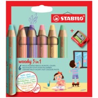 STABILO Multitalent-Stift woody 3 in 1 Etui, 10 mm,...