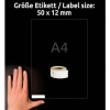 AVERY Zweckform Rollen-Etiketten Etiketten für Hängeregister, 12 x 50 mm, 1 Rolle 220 Etiketten, weiß
