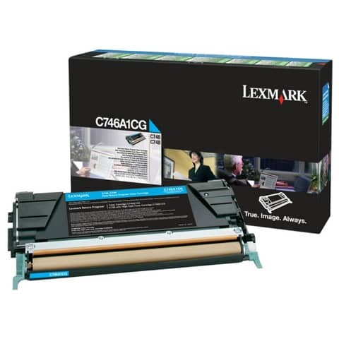 LEXMARK Original Lexmark Tonerkartusche cyan return program (00C746A1CG,0C746A1CG,C746A1CG)