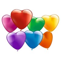 STYLEX Luftballon 10 Stück Herzen bunt
