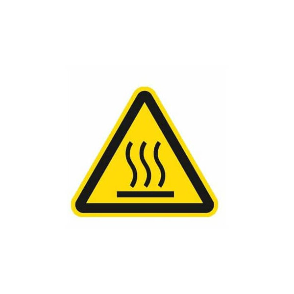 moedel Warnschild "Warnung vor heißer Oberfläche" 100 mm Folie selbstklebend