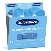 Salvequick Pflaster-Strips 6x35St blau SALVEQUICK...