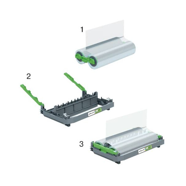 GBC Ersatz-Laminierfolienrolle für nachfüllbare Folienkassette, 100 mic, 42,4 m, glasklar