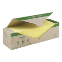Post-it Haftnotiz Recycling Notes 76x76mm gelb 24x100 Blatt