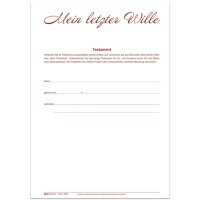 RNK Testamentmappe Mein letzter Wille, A4, weinrot 2898