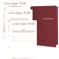 RNK Testamentmappe Mein letzter Wille, A4, weinrot 2898
