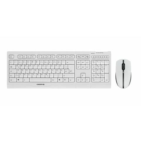 CHERRY Tastatur+Maus 3.0 B.UNLIMITED 3.0, kabellos, deutsch, weiß