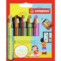 STABILO Multitalent-Stift mit Doppelspitze woody 3 in 1...