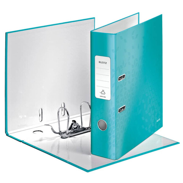 LEITZ 1005 Qualitäts-Ordner WOW, A4, breit, Schlitz, eisblau