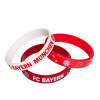 FC BAYERN MÜNCHEN Kinder-Armband Silikon 3er-Set rot+weiß