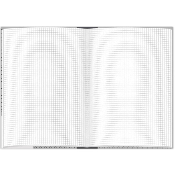 RNK Notizbuch "Grey", A5, 96 Blatt, kariert 46804