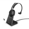 JABRA Jabra Evolve2 65 Headset, Mono, kabellos, schwarz Bluetooth, inkl. Link 380 USB-A, inkl. Ladestation