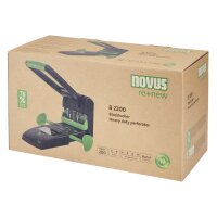 NOVUS Blocklocher B 2200 re+new, 200 Blatt, Anschlagleiste, Metall, schwarz 025-0651