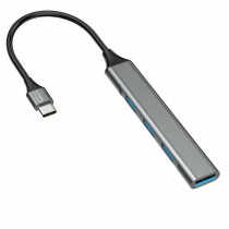 4SMARTS 4in1 Hub USB-C auf 3x USB-A 2.0 und 1x USB-A 3.0 spacegrau